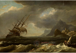 A-7308 Claude-Joseph Vernet - Trosečníci během mořské bouře