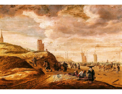 D-9313 Cornelis Beelt - Pobřežní scéna poblíž Egmont aan Zee