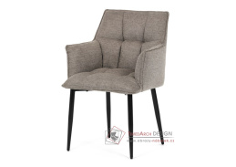 DCH-J2139 LAN2, jídelní křeslo, černý lak / látka lanýžová