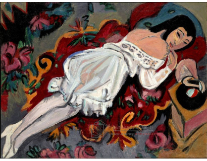 VELK 106 Ernst Ludwig Kirchner - Dívka v bílé košili