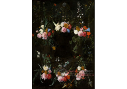 VH629 Daniel Seghers - Vyřezávaná kartuše zdobená květinovými girlandami