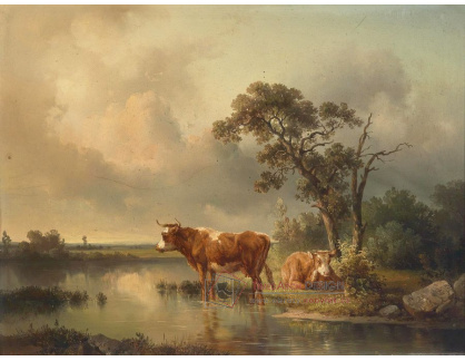 SO X-238 Edmund Mahlknecht - Krávy u rybníka