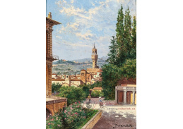 A-8472 Antonietta Brandeis - Pohled na Palazzo Vecchio ze zahrad Boboli ve Florencii