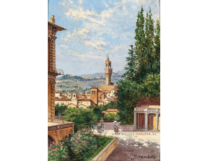 A-8472 Antonietta Brandeis - Pohled na Palazzo Vecchio ze zahrad Boboli ve Florencii
