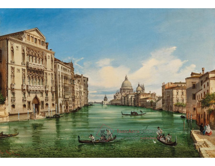 DDSO-5011 Giovanni Grubacs - Benátky, pohled na Canal Grande z Palazzo Cavalli