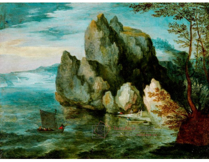 D-8177 Jan Brueghel - Přímořská krajina s vysokým útesem
