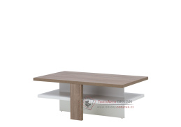 LIONEL LI 16, konferenční stolek 110x63cm, dub sonoma truflový / bílý lesk