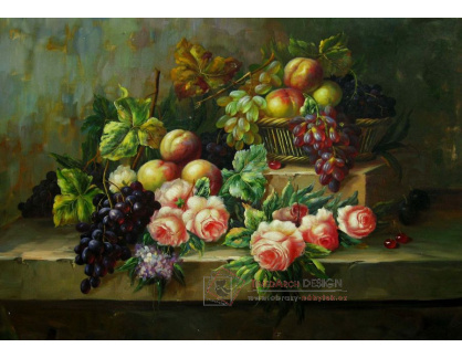 VZ116 Neznámý autor - Zátiší s ovocem a květinami