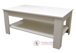 VĚRA, konferenční stolek 110x67cm, bílá
