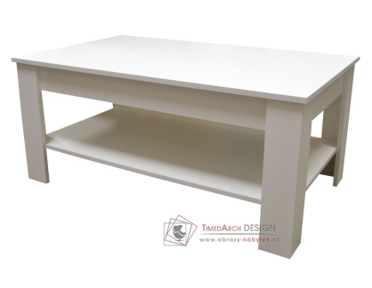 VĚRA, konferenční stolek 110x67cm, bílá