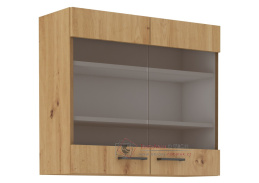MOLLY, horní kuchyňská skříňka 80 GS 72 2F, dub artisan