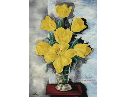 A-8265 Moise Kisling - Váza se žlutými tulipány