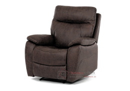 TV-4092 BR3 relaxační polohovací křeslo, látka coffee v dekoru vintage