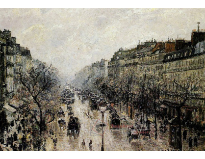 VCP-120 Camille Pissarro - Boulevard Montmartre v mlhavé ráno