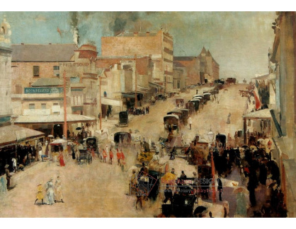 VANG282 Tom Roberts - Bourke Street v Melbourne