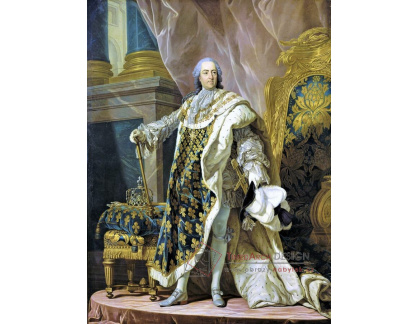 PORT-278 Charles André van Loo - Portrét Ludvíka XV v korunovačních šatech