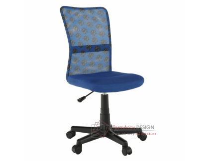 GOFY, kancelářská židle, modrá / vzor