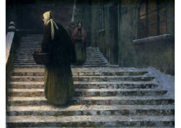Jakub Schikaneder - Na zámeckých schodech