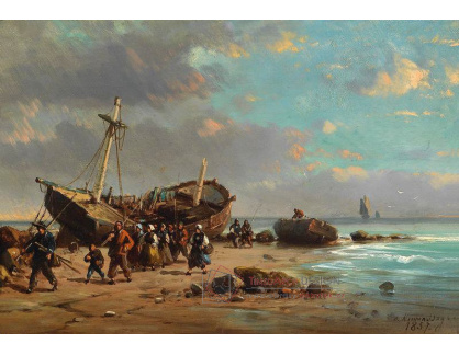 SO XIII-123 Charles Euphrasie Kuwasseg - Rybáři na pláži