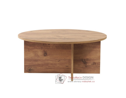 SOLEIL, konferenční stolek pr. 90cm, borovice Atlantic