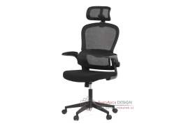 KA-E530 BK, kancelářská židle, látka mesh + síťovina černá