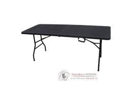 AZ-K1003 BK, campingový stůl 180x74 cm skládací, černá