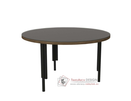 BORDEN, konferenční stolek pr. 69.5cm, černá / antracit