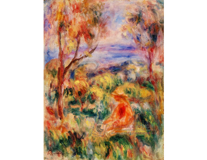 D-6898 Pierre-Auguste Renoir - Sedící žena s mořem v dálce