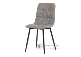 CT-281 GREY3, jídelní židle, černá / látka cowboy šedá