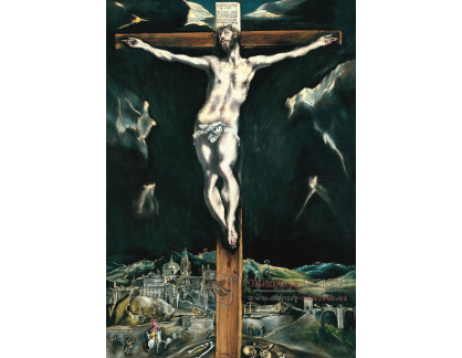 XV-481 El Greco - Ukřižovaný Kristus s Toledem v pozadí