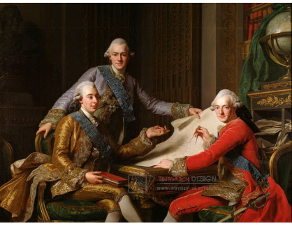 PORT-590 Alexander Roslin - Král švédský Gustav III a jeho bratři