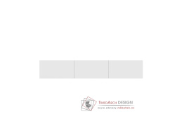 WEST, závěsný televizní stolek 3-dveřový, bílá