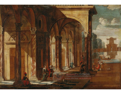 DDSO-5080 Jacob Ferdinand Saeys - Architektonické capriccio s postavami