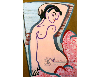 VELK 44 Ernst Ludwig Kirchner - Ležící ženský akt