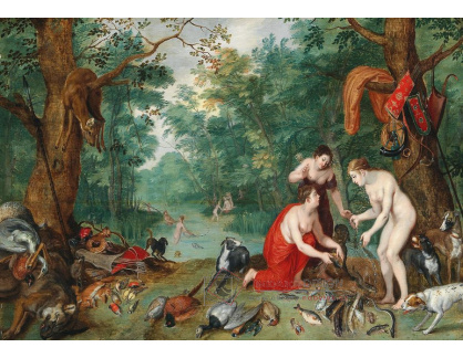DDSO-1667 Jan Brueghel - Diana a její nymfy po lovu