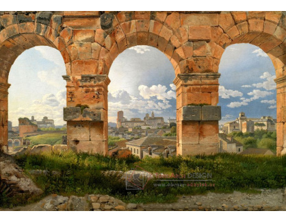 SO XI-137 Christoffer Wilhelm Eckersberg - Pohled přes tři oblouky ve třetím podlaží na Colosseum