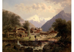 SO XII-117 Emil Barbarini - Horská vesnice s výhledem na Alpy