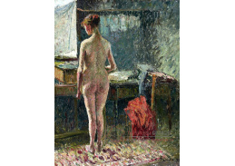 XV-279 Camille Pissarro - Nahá žena zezadu v interiéru