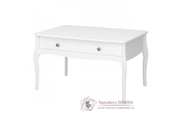 BARONETA, konferenční stolek 96,5x68,5cm, bílá