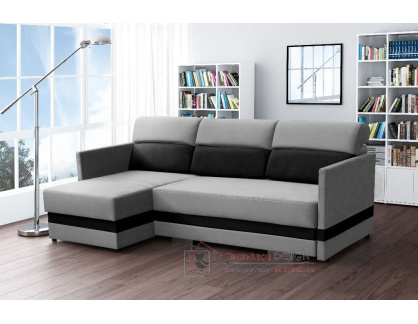 BERRY, sedací souprava - levá, látky Casablanka 2314 šedá + 2316 černá