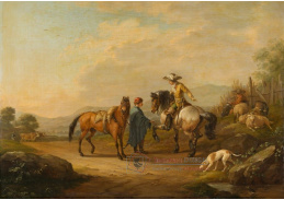 A-7500 Johann Georg Pforr - Muž na koni se svým sluhou