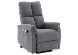 TV-929 GREY2, relaxační masážní křeslo s výhříváním, látka šedá