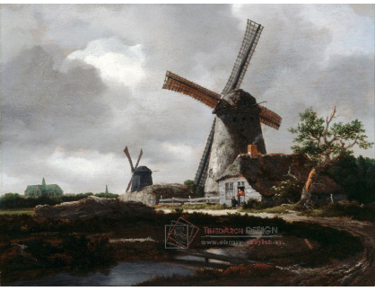 SO XIV-215 Jacob van Ruisdael - Krajina s větrnými mlýny poblíž Haarlemu