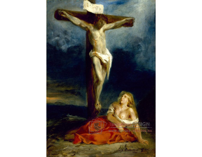 SO XVII-24 Eugene Delacroix - Svatá Marie Magdaléna u paty kříže