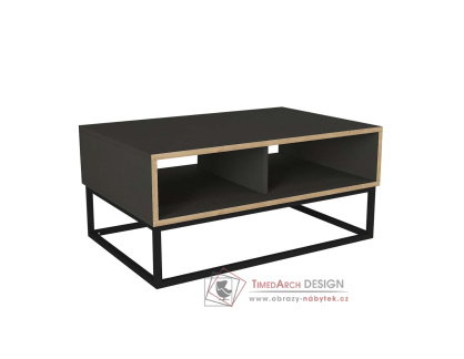 BONITO, konferenční stolek 90x60cm, antracit / dub sapphire