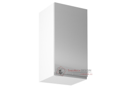 AURORA, horní kuchyňská skříňka G40 - pravá, bílá / šedý lesk