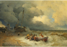 A-8295 Andreas Achenbach - Rybáři na pláži