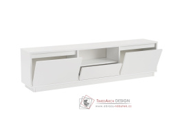 VANGUARD, televizní stolek 3-dveřový, bílá