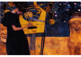 Gustav Klimt - Hudba, 120x80 cm