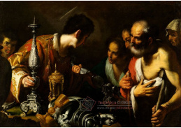 DDSO-3212 Bernardo Strozzi - Svatý Vavřinec rozdělující poklady církve